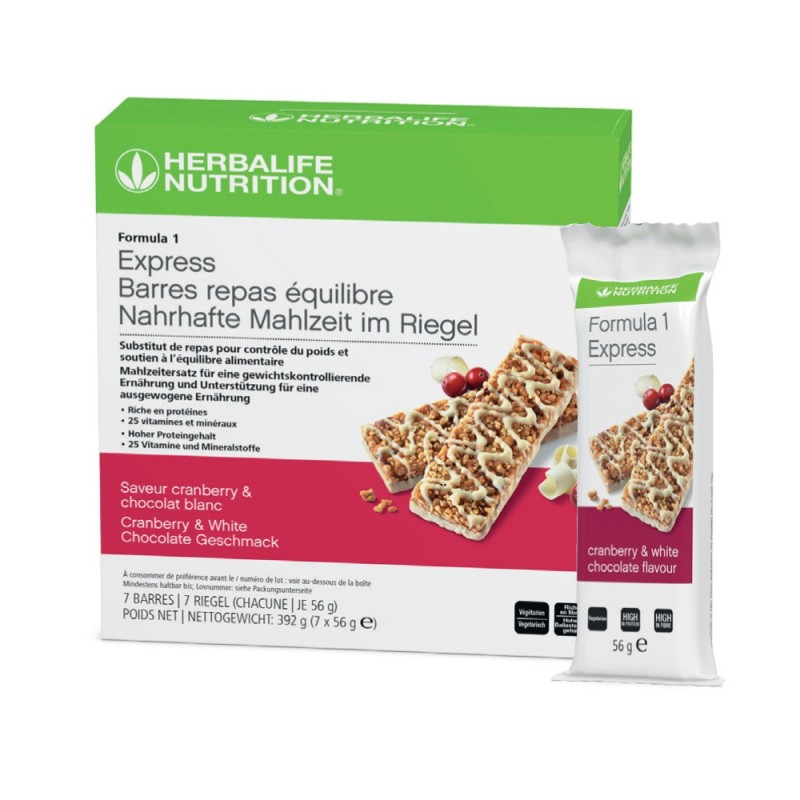 Formula 1 Express Riegel Cranberry und White Chocolate - Selbst. Herbalife Nutr. Mitglied