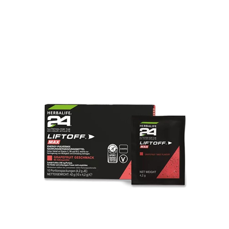 H24 LiftOff Max Grapefruit Geschmack 10 Portionspackungen - Herbalife Selbständiges Mitglied Schweiz